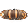 Mayom design hanglamp in 3 houtsoorten zebrano walnut en tulipwood